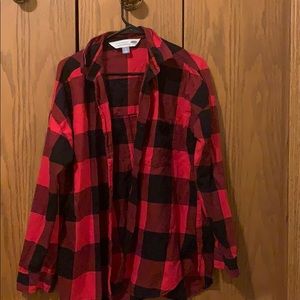 Red and black flannal